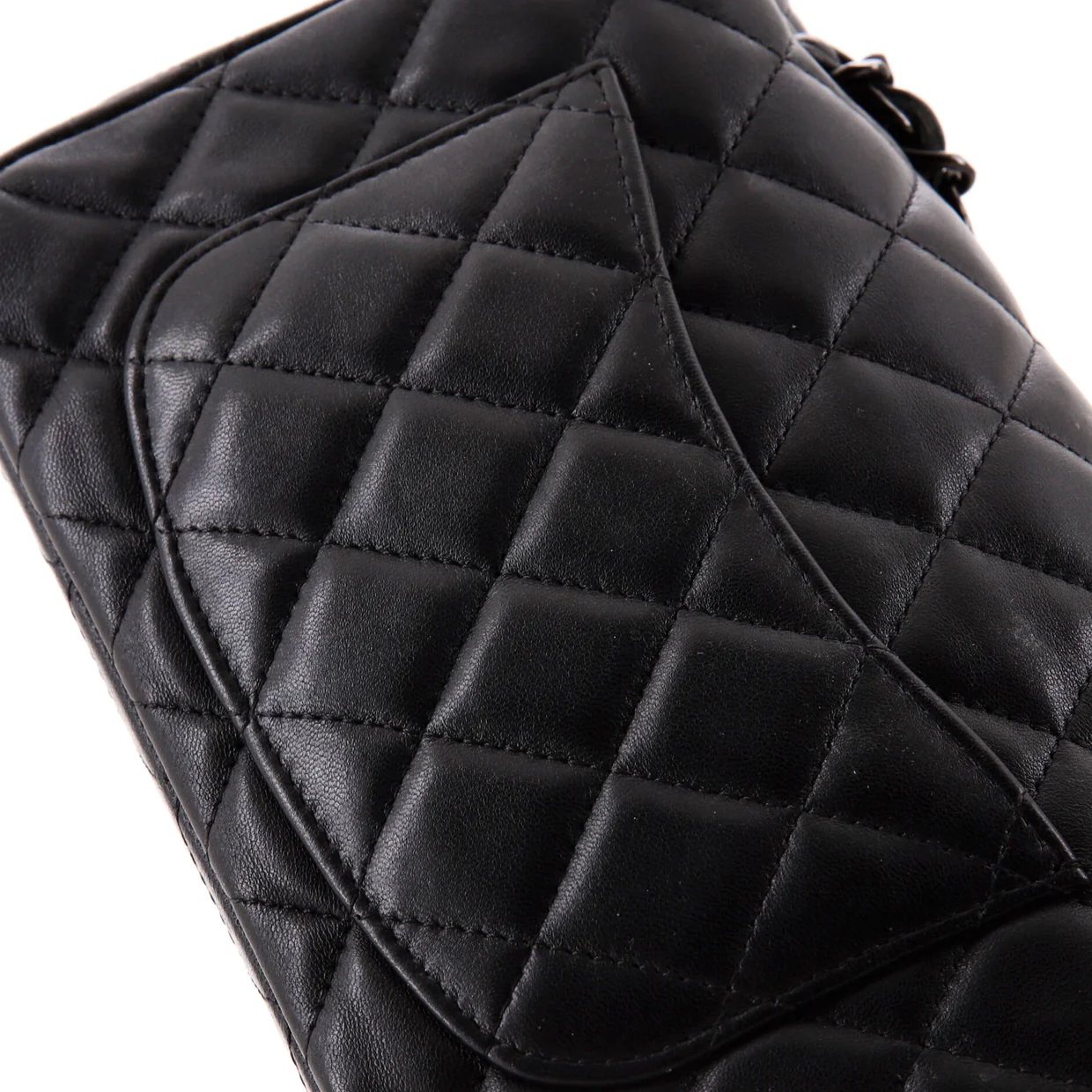 So Black Classic Single Flap Bag Quilted Lambskin Mini - Deep Luxury