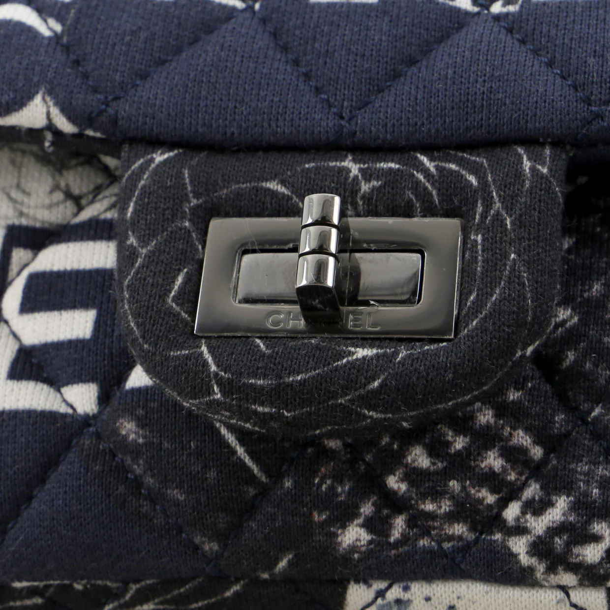 Reissue 2.55 Flap Bag Quilted Printed Jersey 225 - Deep Luxury