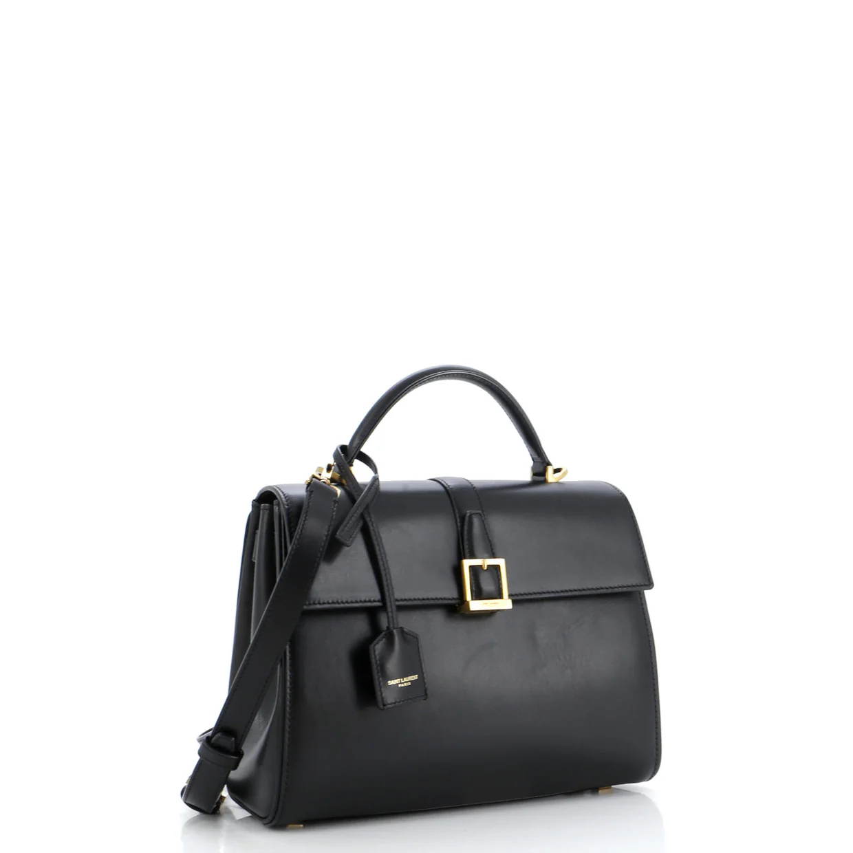 Le Fermoir Top Handle Bag Leather Small - Deep Luxury