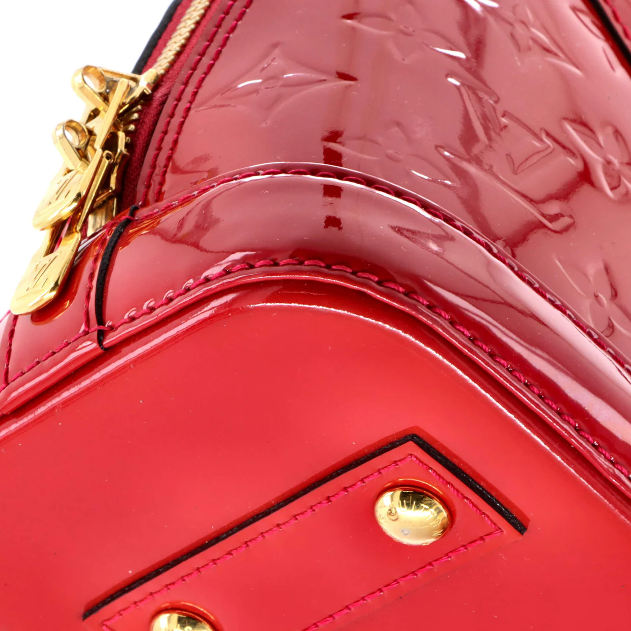 Alma Handbag Monogram Vernis BB - Deep Luxury