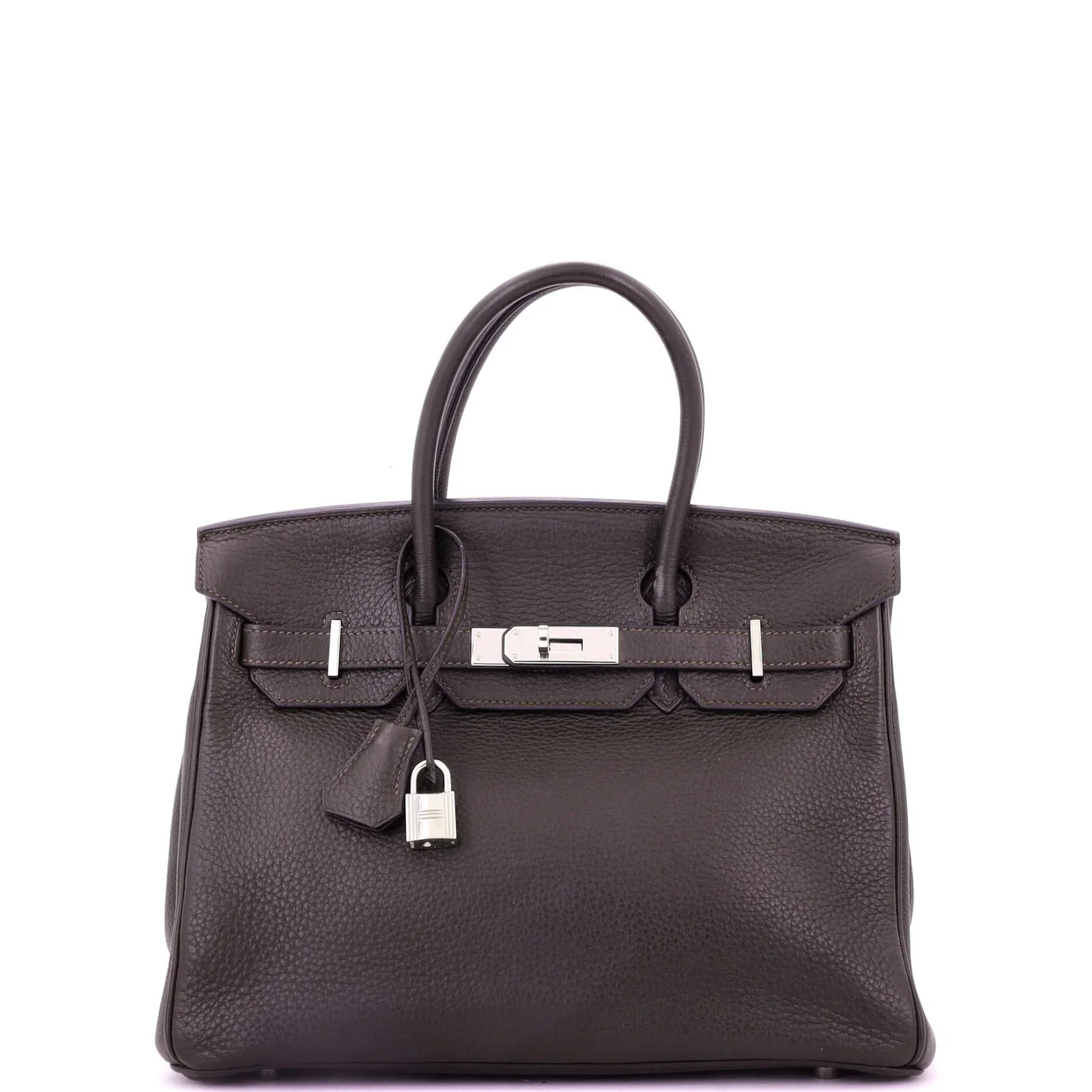 Birkin Handbag Ebene Clemence with Palladium Hardware 30 - Deep Luxury