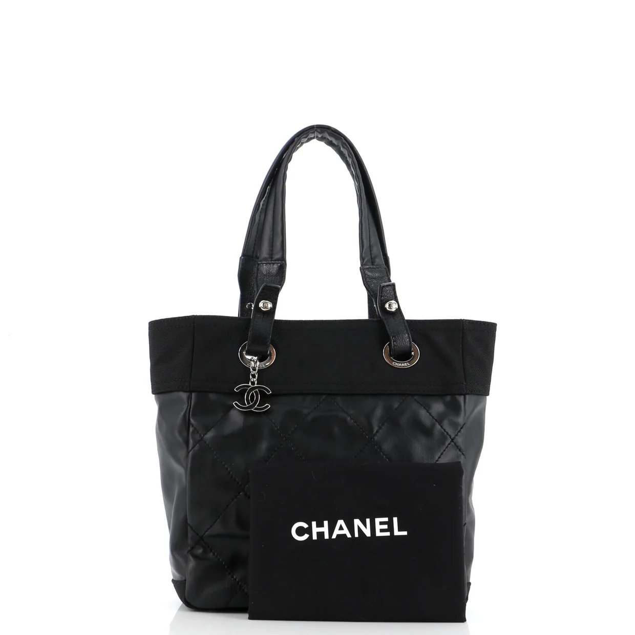 Biarritz Tote Quilted Coated Canvas Small - Deep Luxury