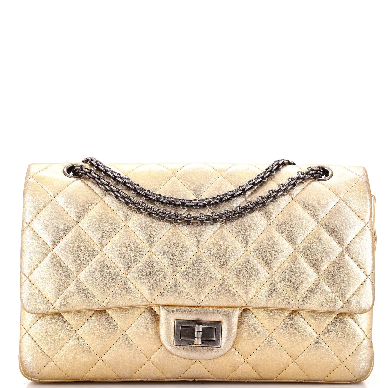 Reissue 2.55 Flap Bag Quilted Metallic Calfskin 227 - Deep Luxury