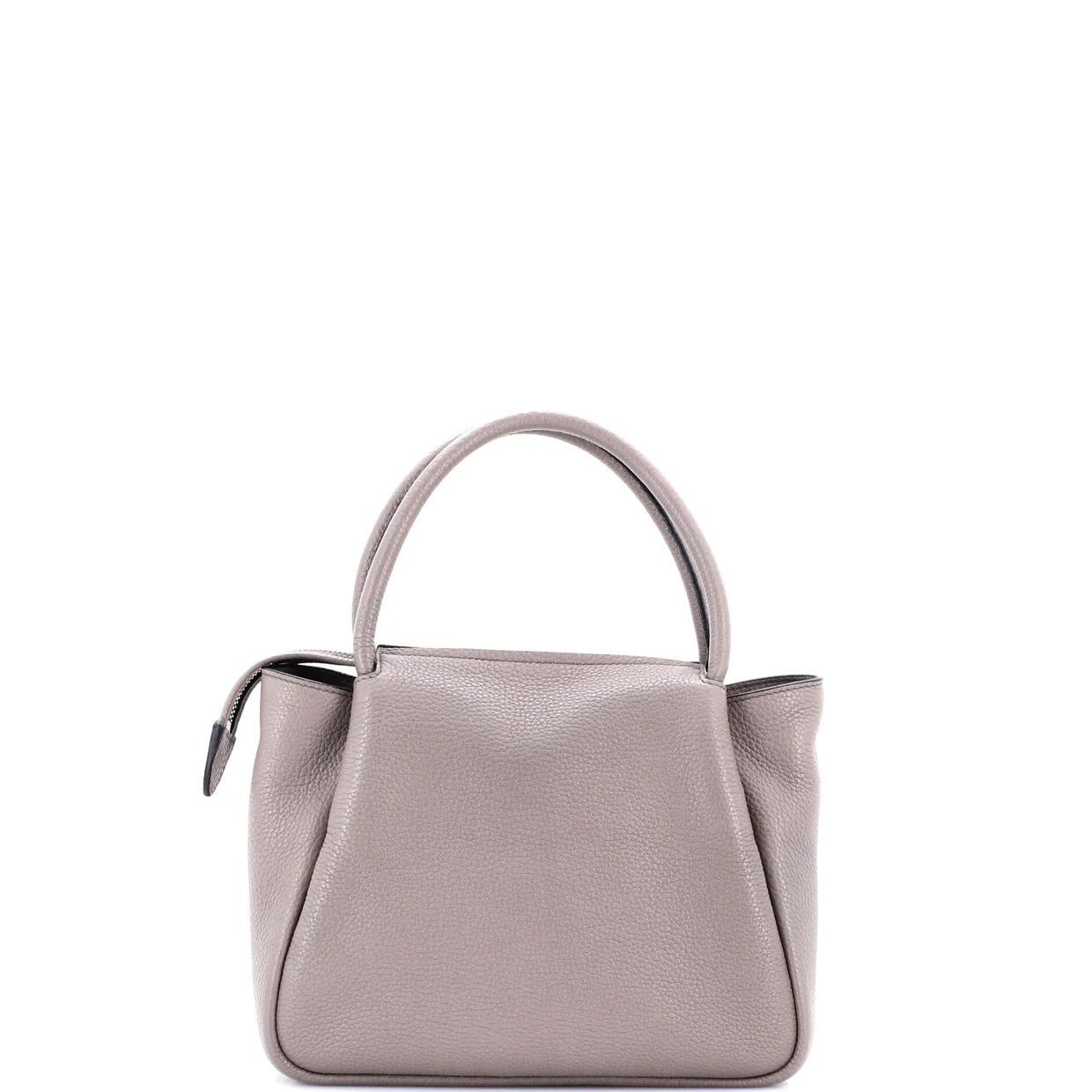 Flou Zipped Top Handle Bag Vitello Daino Small - Deep Luxury
