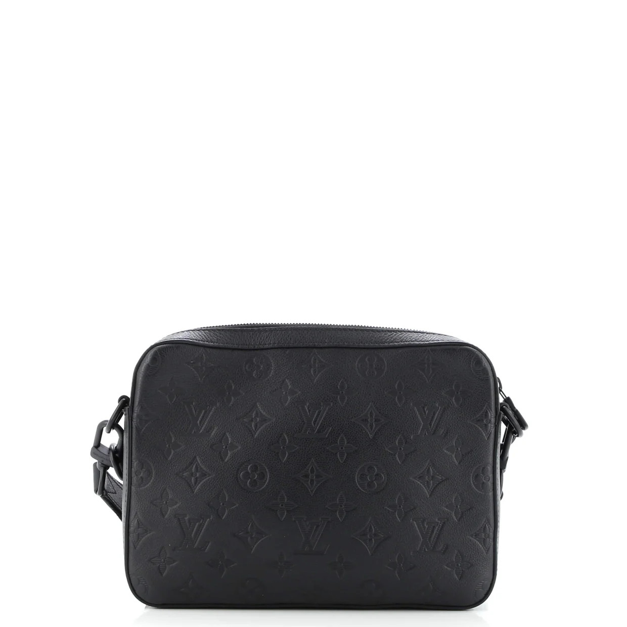 Trio Messenger Bag Monogram Shadow Leather - Deep Luxury