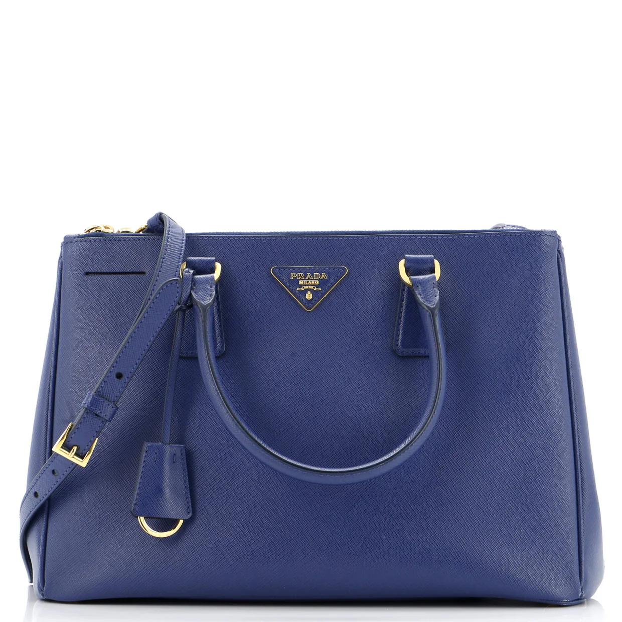Double Zip Lux Tote Saffiano Leather Medium - Deep Luxury