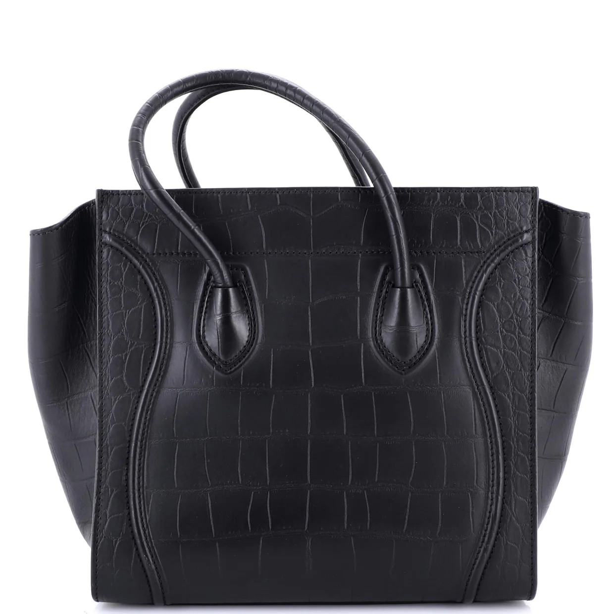 Phantom Bag Crocodile Embossed Leather Medium - Deep Luxury