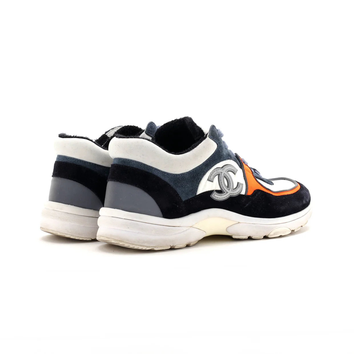 Women's CC Low-Top Sneakers Suede with Leather and Nylon - Deep Luxury
