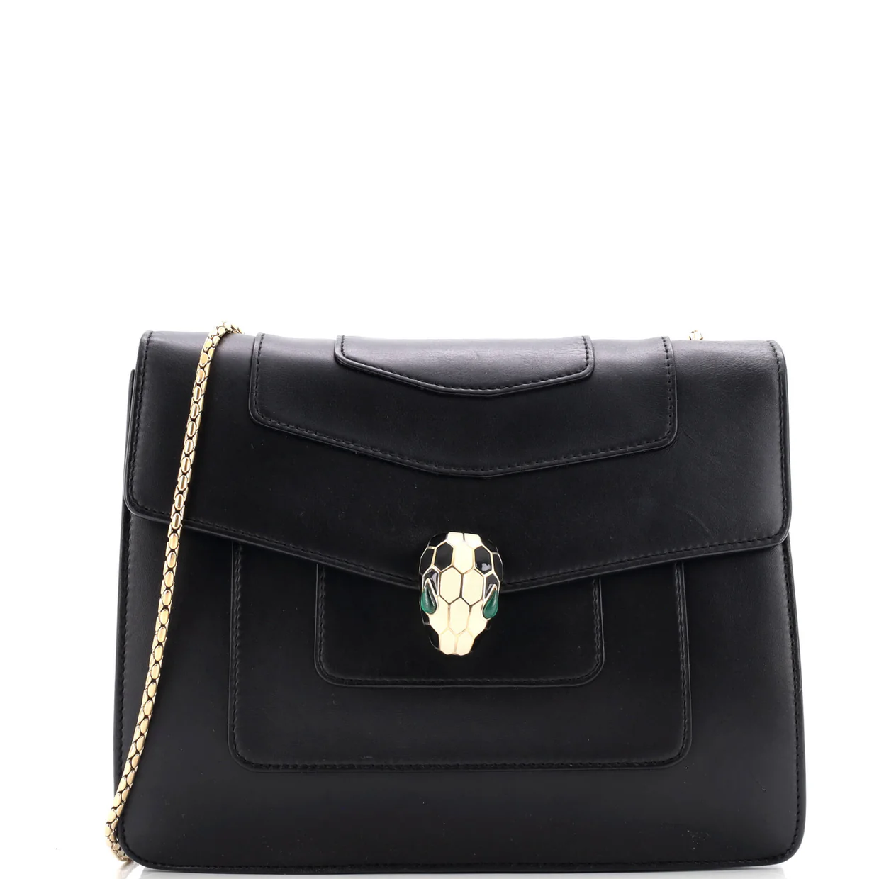 Serpenti Forever Square Shoulder Bag Leather Medium - Deep Luxury