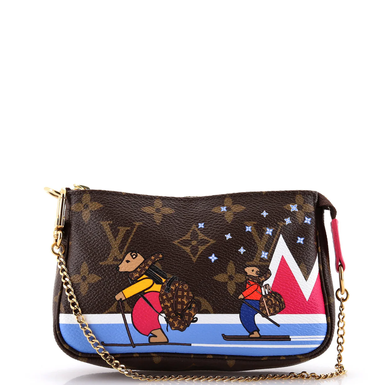 Pochette Accessoires Limited Edition Christmas Animation Monogram Canvas Mini - Deep Luxury