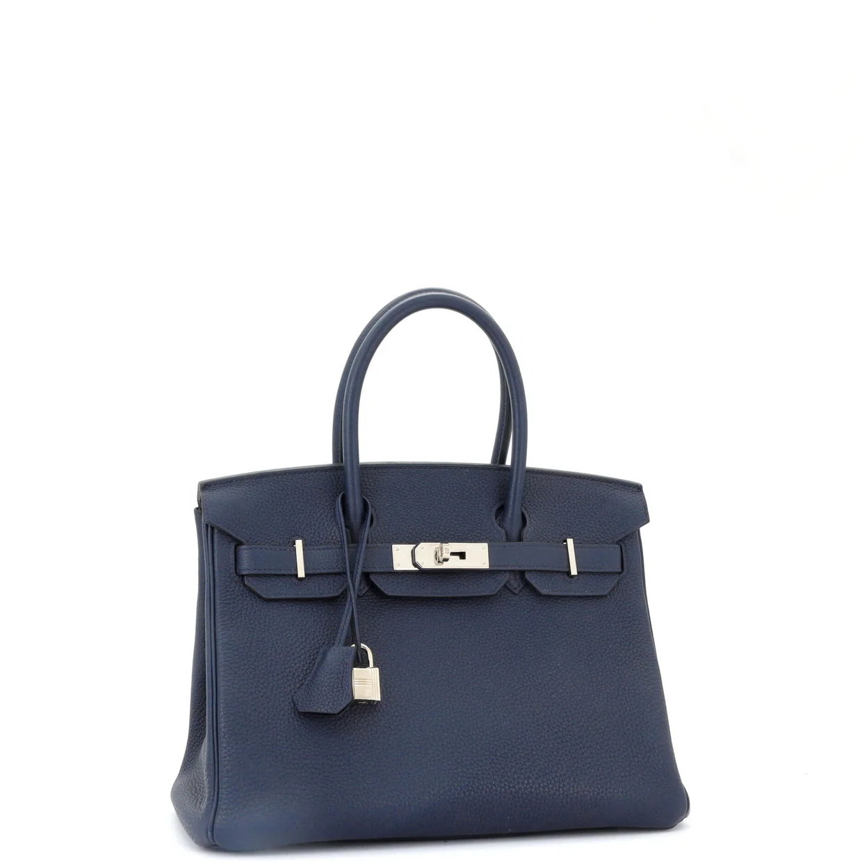 Birkin Handbag Bleu Encre Togo with Palladium Hardware 30 - Deep Luxury