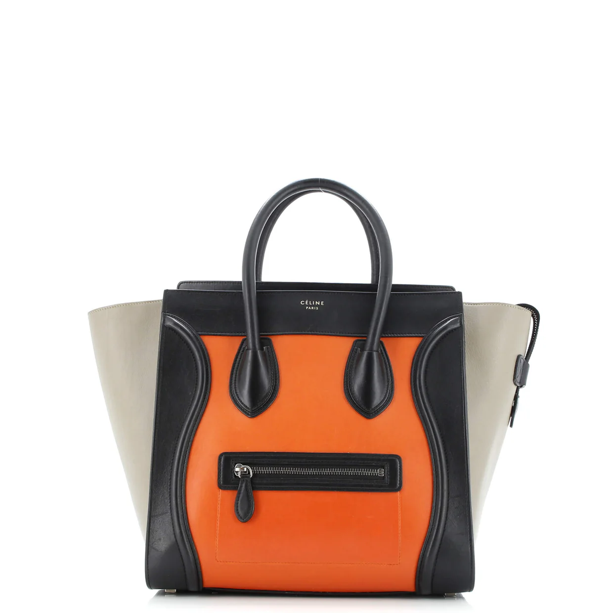 Tricolor Luggage Bag Leather Mini - Deep Luxury