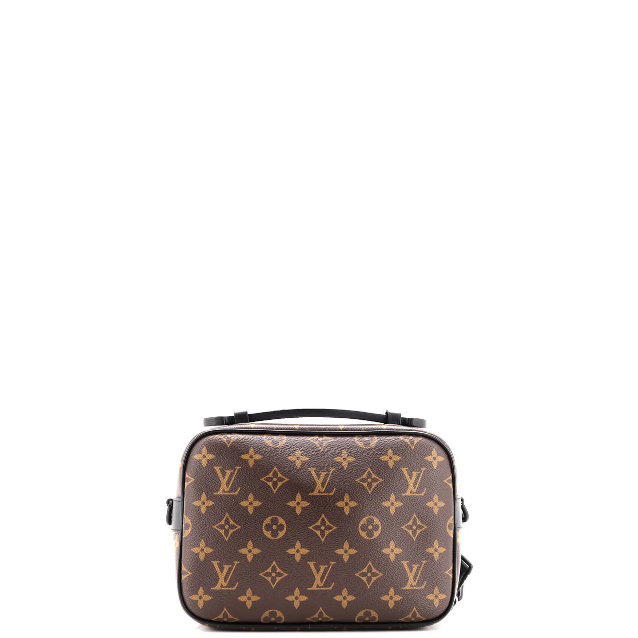 S Lock Messenger Bag Macassar Monogram Canvas - Deep Luxury