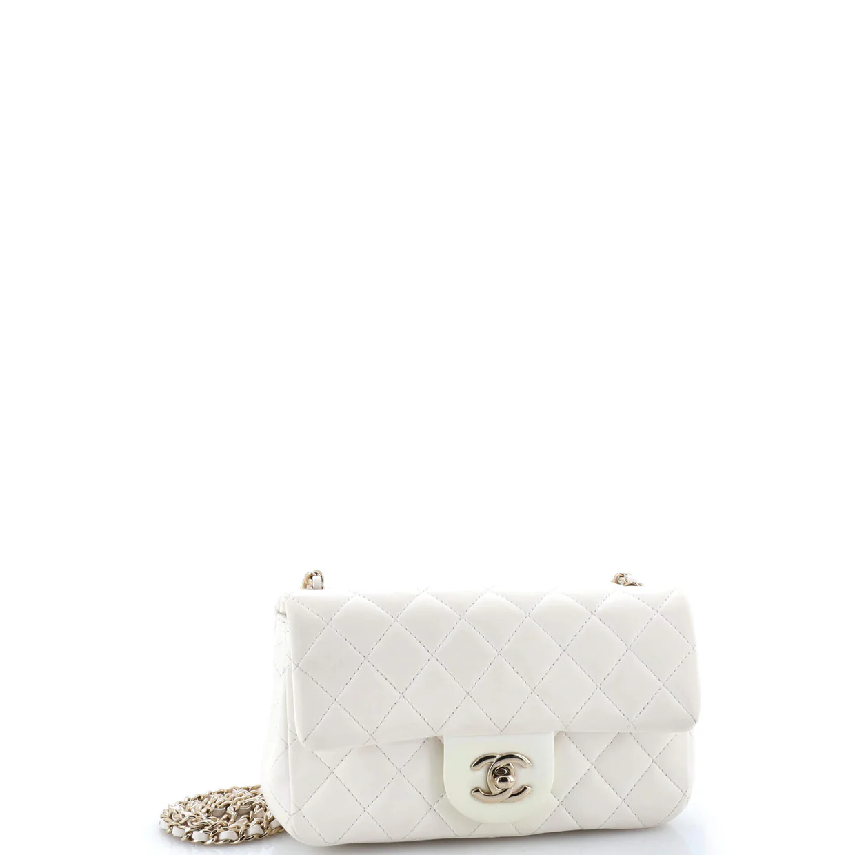 Pearl Crush Flap Bag Quilted Lambskin Mini - Deep Luxury
