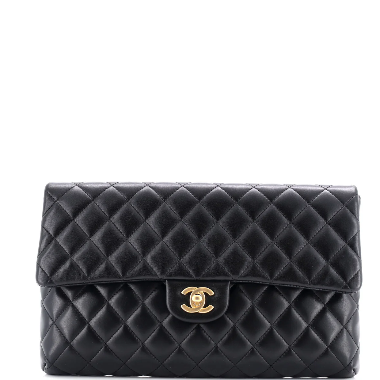 Classic Flap Clutch Quilted Lambskin - Deep Luxury
