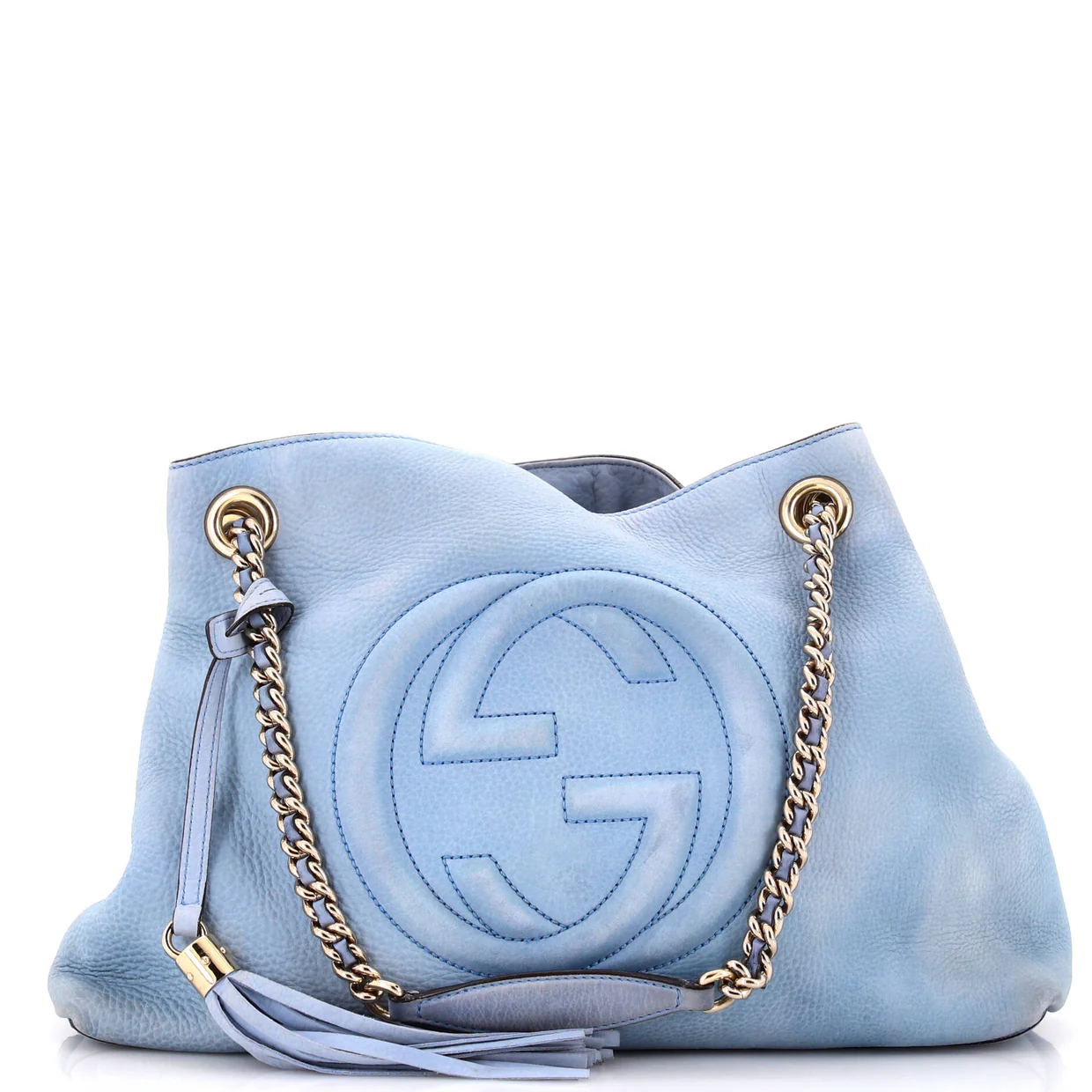 Soho Chain Strap Shoulder Bag Nubuck Medium - Deep Luxury