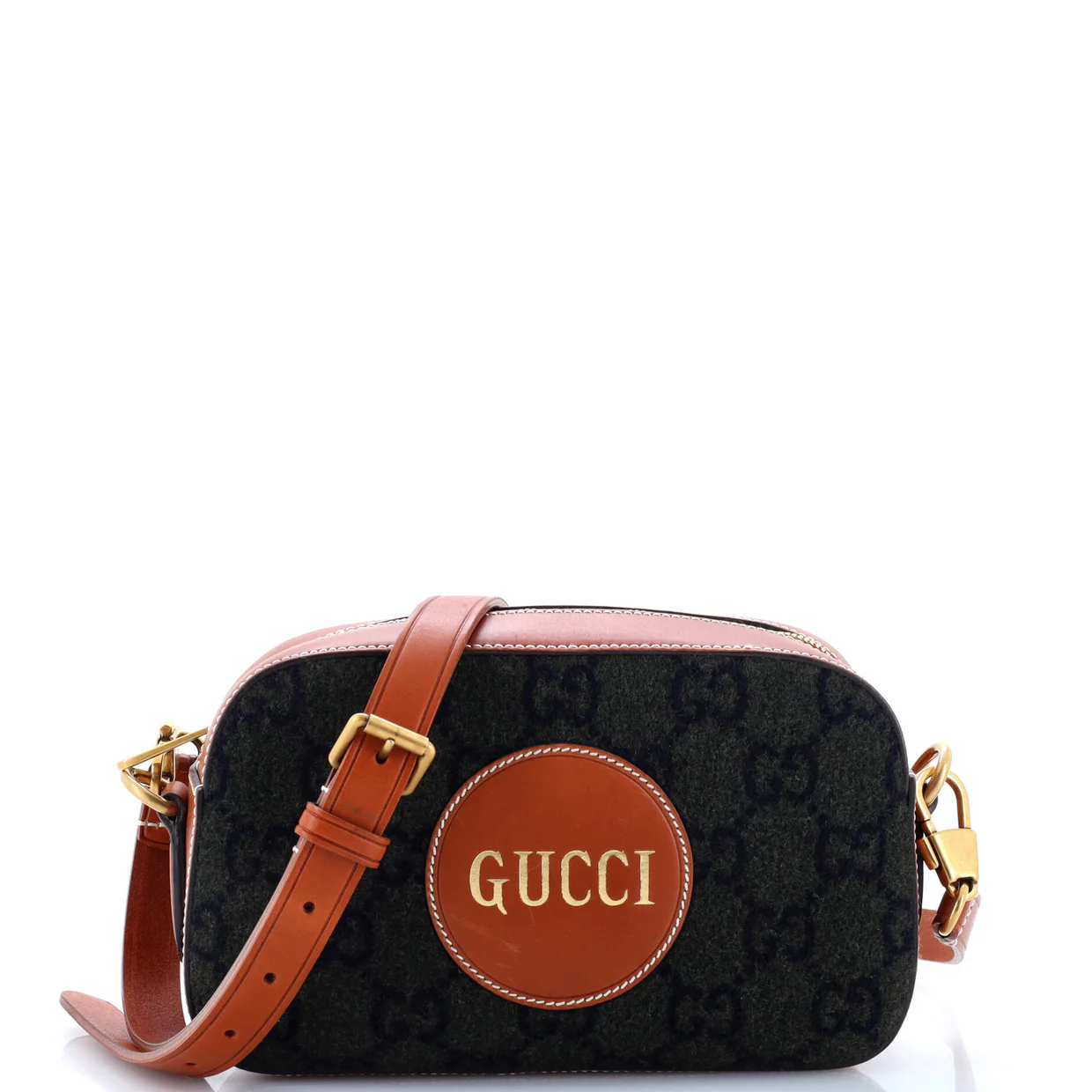 Off the Grid Camera Bag GG Wool and Leather - Deep Luxury