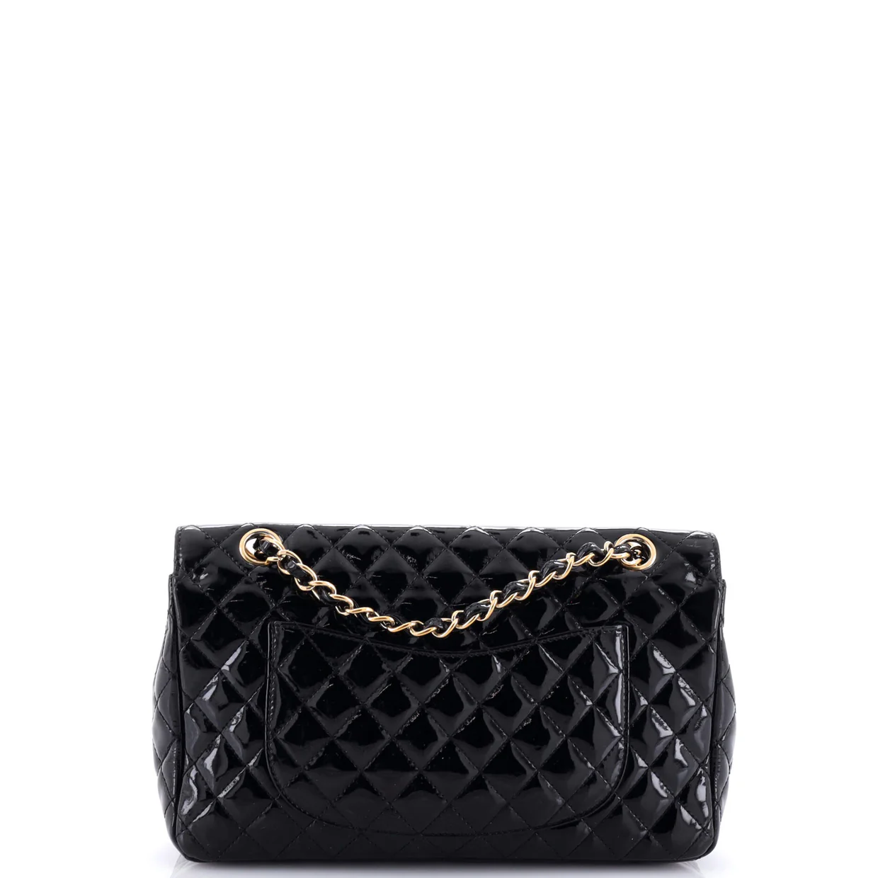 Valentine Hearts Flap Bag Quilted Patent Medium - Deep Luxury