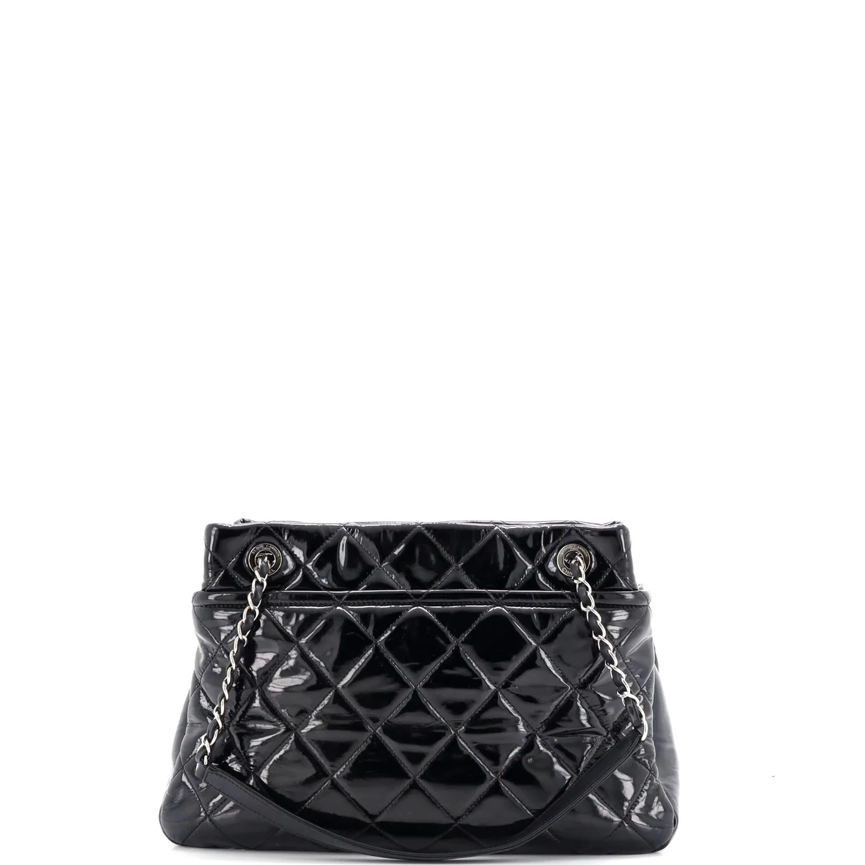 Timeless CC Soft Tote Quilted Patent Medium - Deep Luxury