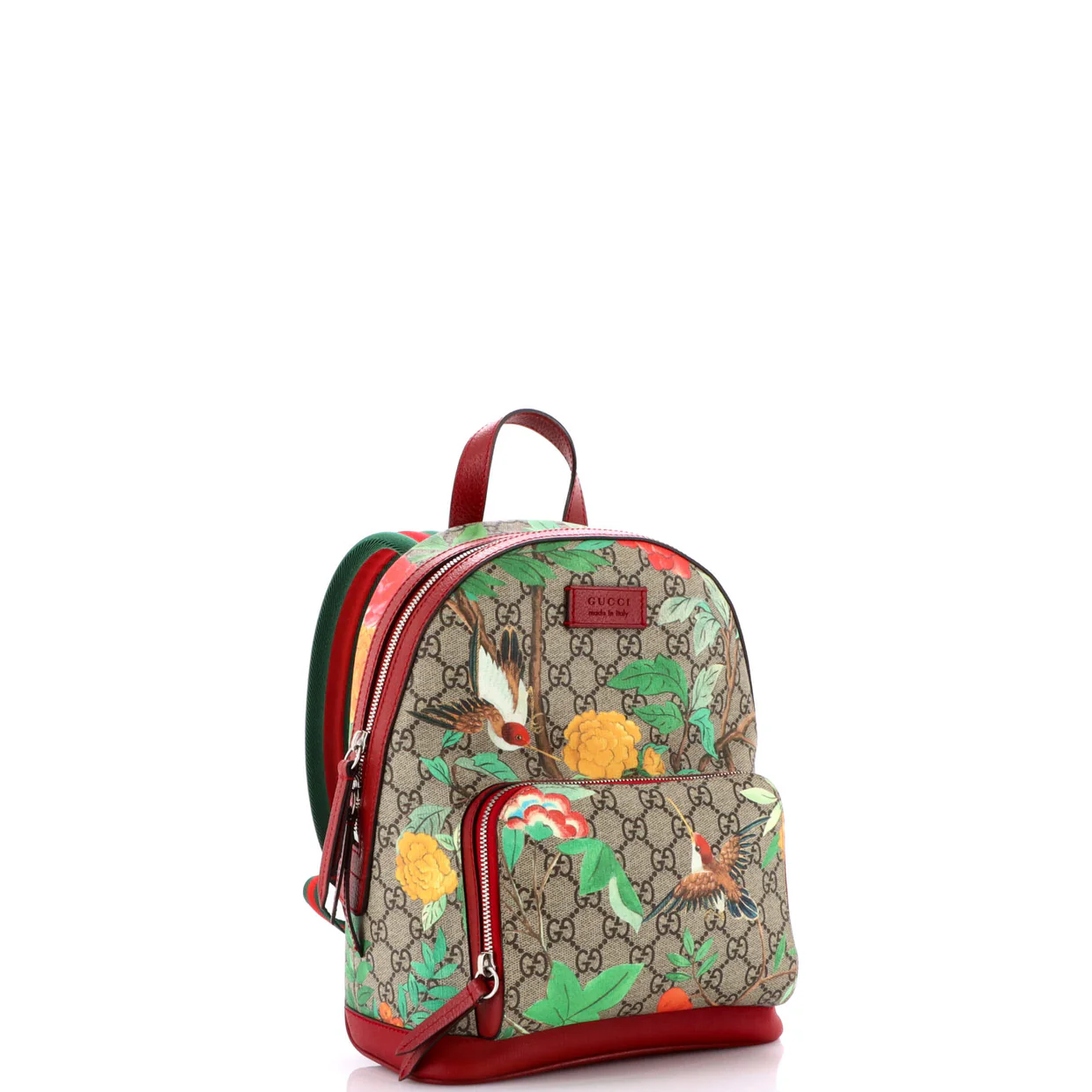 Zip Pocket Backpack Tian Print GG Coated Canvas Small - Deep Luxury