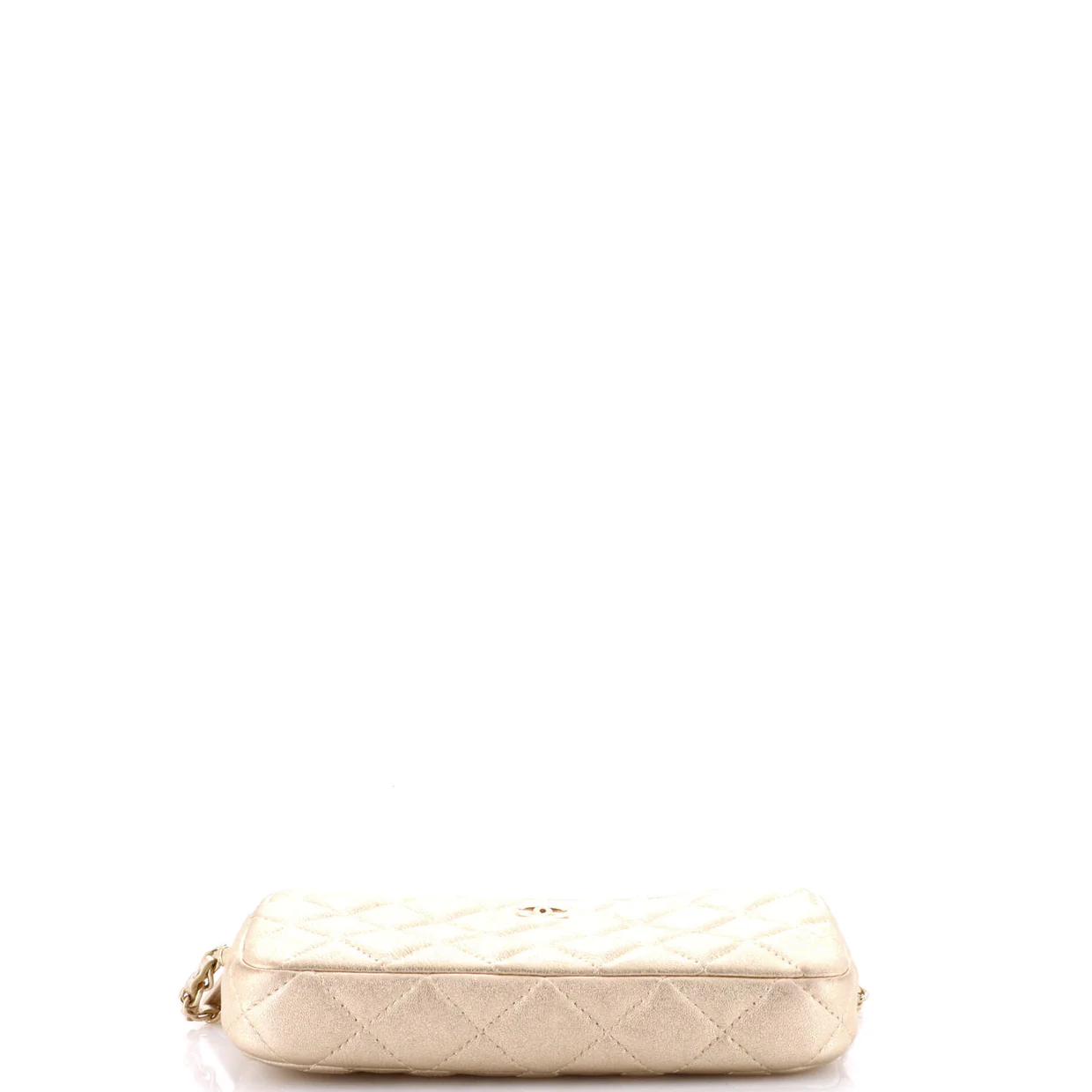 Double Zip Clutch with Chain Quilted Lambskin - Deep Luxury