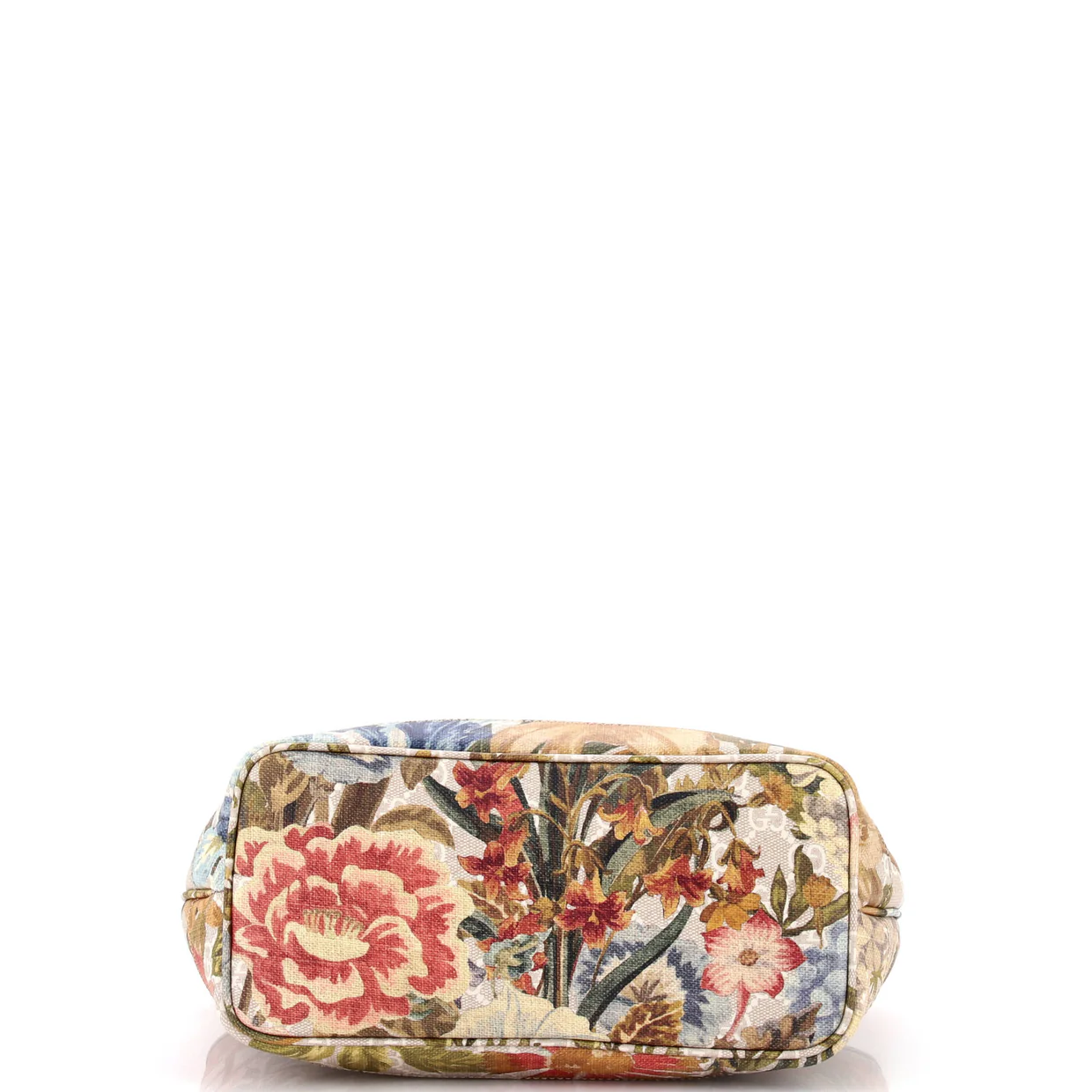 Ophidia Tote Water Flora GG Coated Canvas Medium - Deep Luxury