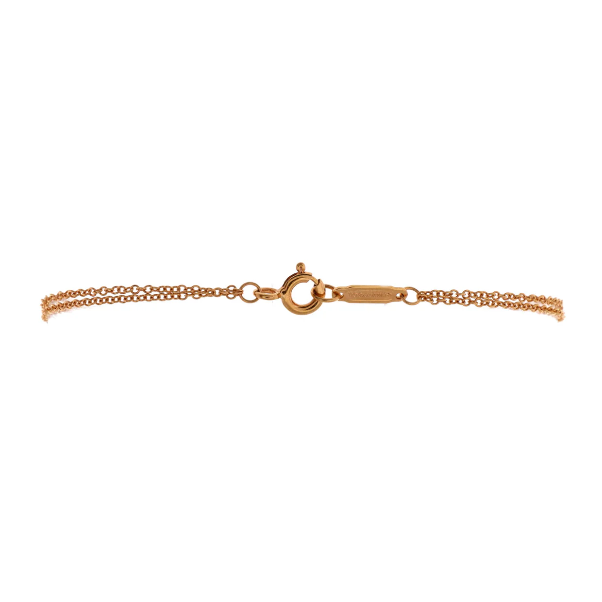 Solitaire Double Chain Bracelet 18K Rose Gold and Diamond - Deep Luxury
