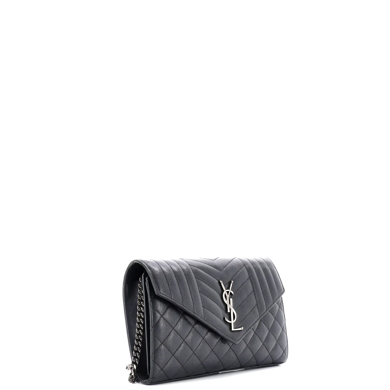 Classic Monogram Chain Wallet Mixed Matelasse Leather Medium - Deep Luxury
