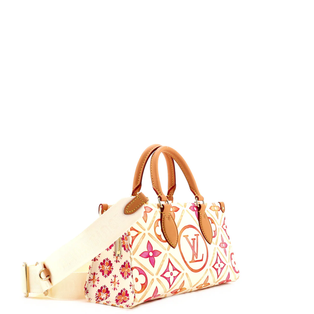 OnTheGo Tote By The Pool Monogram Tile Canvas East West - Deep Luxury