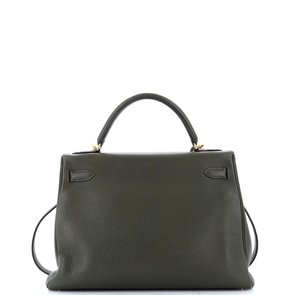 Kelly Handbag Vert Olive Togo with Gold Hardware 32 - Deep Luxury