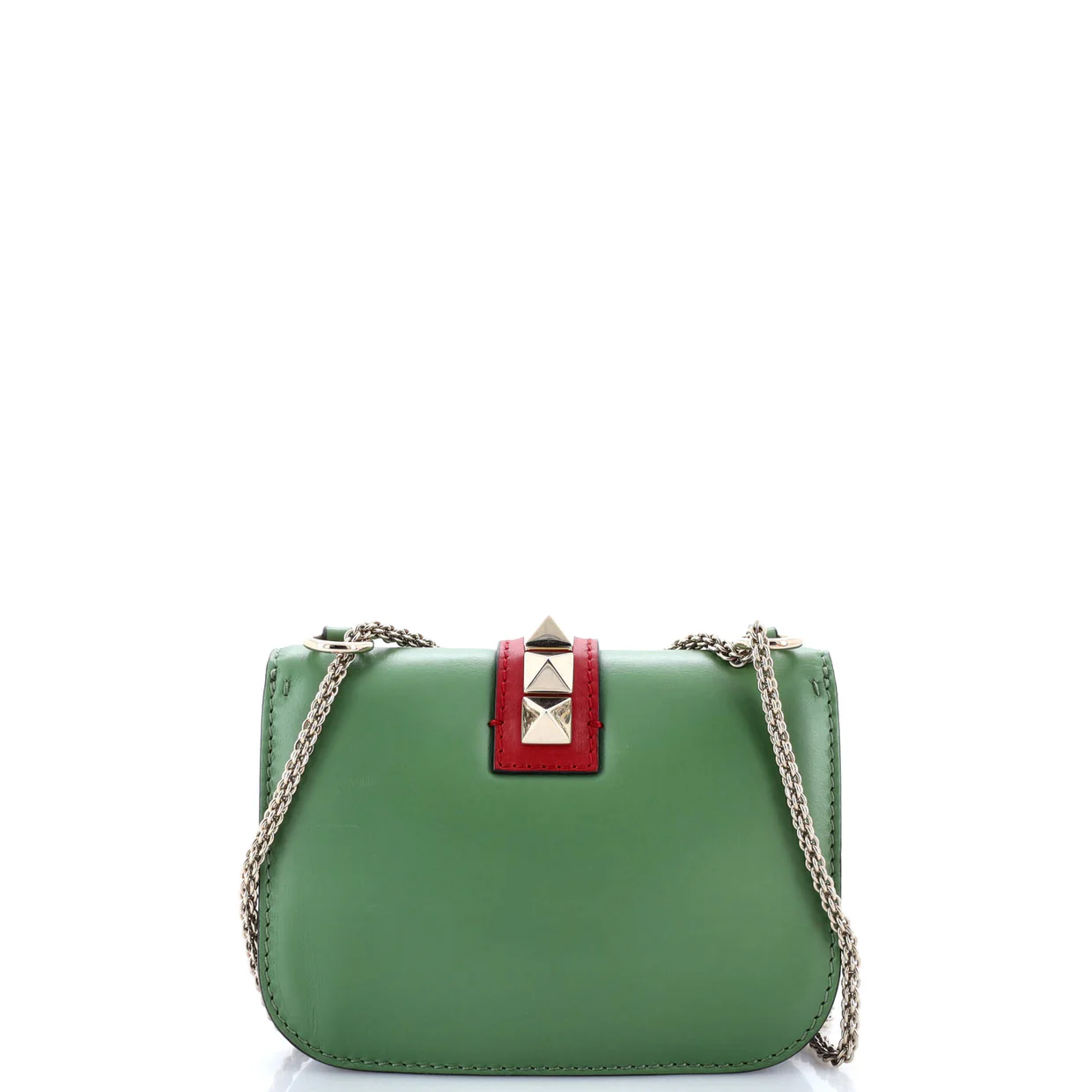 Glam Lock Shoulder Bag Leather Small - Deep Luxury
