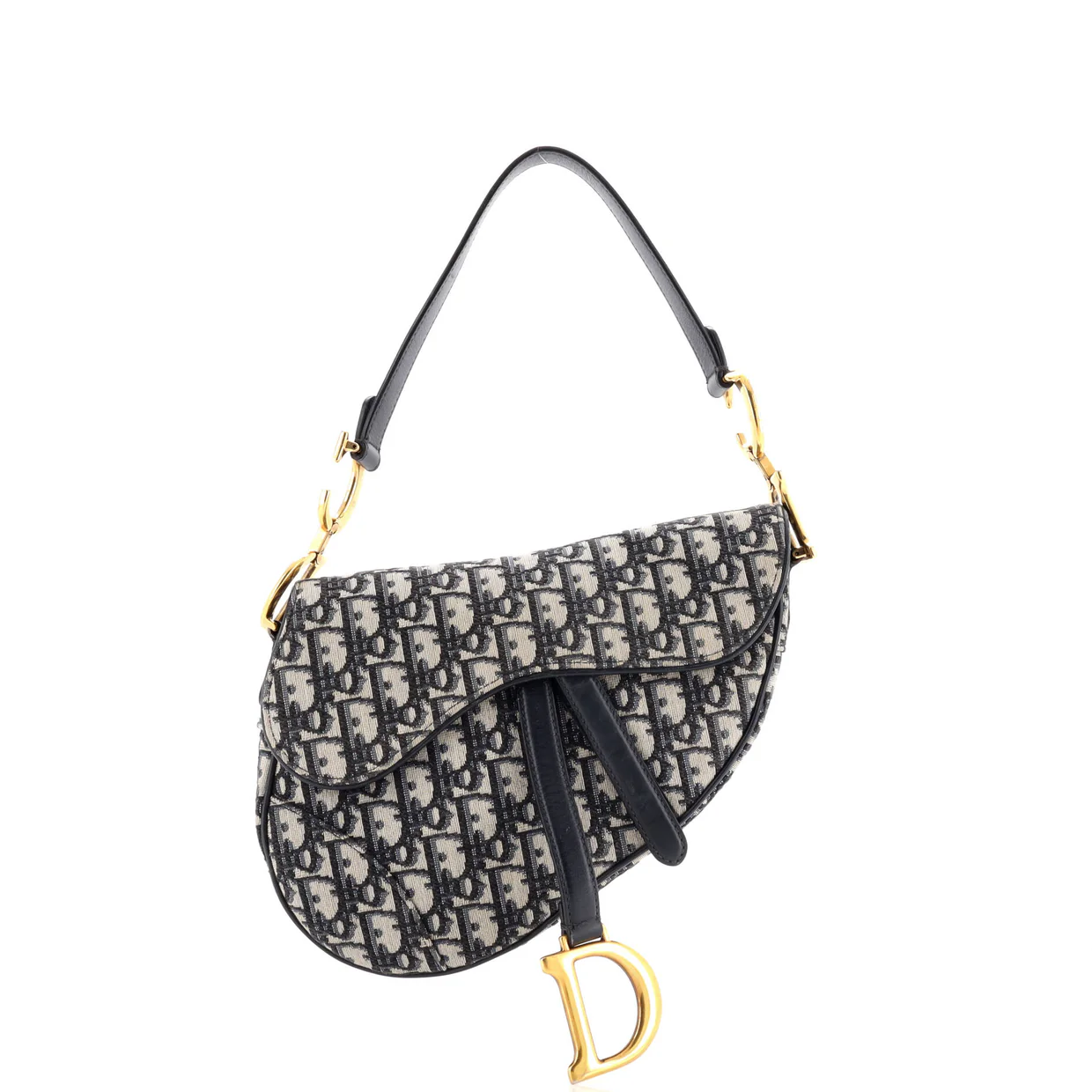 Saddle Handbag Oblique Canvas Medium - Deep Luxury