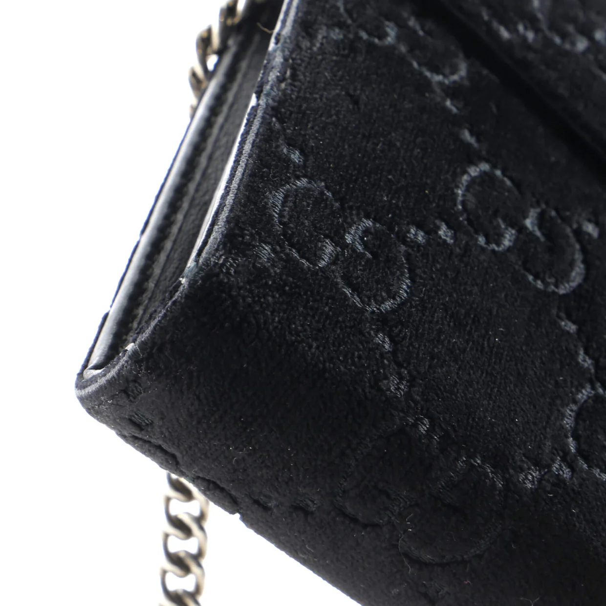 Dionysus Chain Wallet GG Velvet Small - Deep Luxury