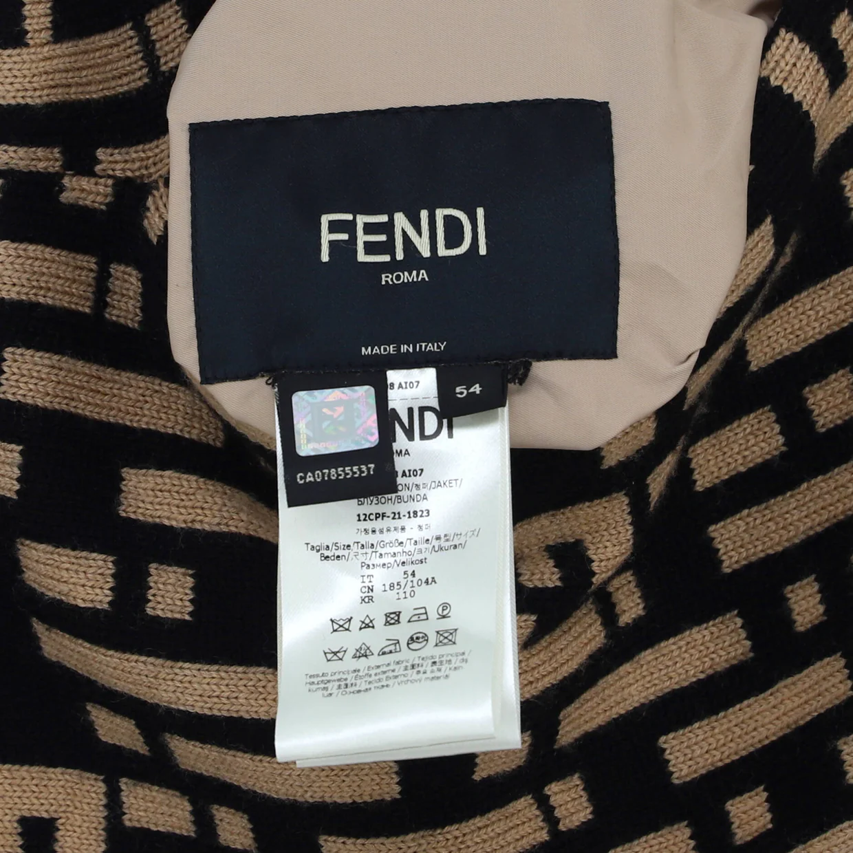 Men's Reversible Bomber Jacket Zucca Wool and Cotton and Nylon Blend - Deep Luxury