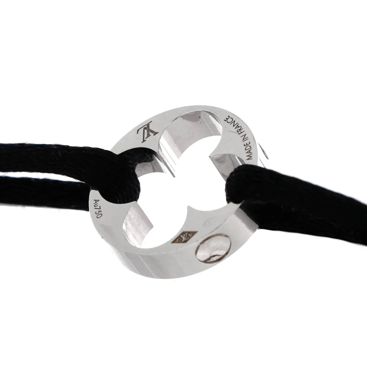 Empreinte Bracelet Silk Cord with 18K White Gold - Deep Luxury