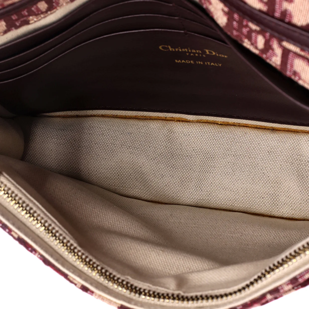 Saddle Chain Clutch Oblique Canvas - Deep Luxury
