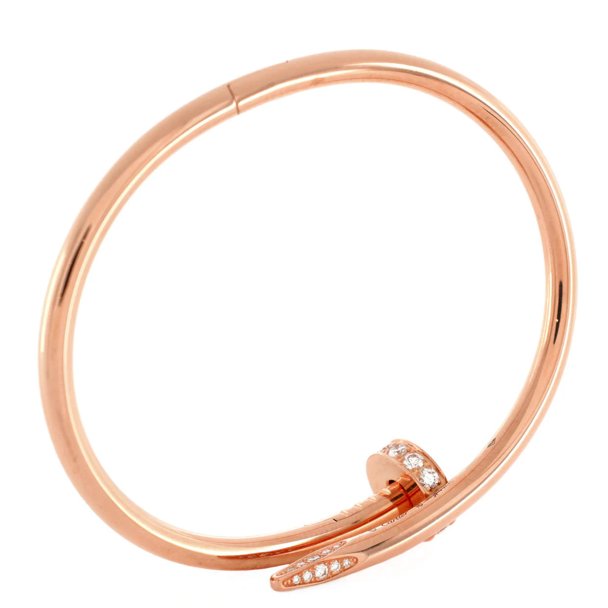 Juste un Clou Bracelet 18K Rose Gold with Diamonds Classic - Deep Luxury