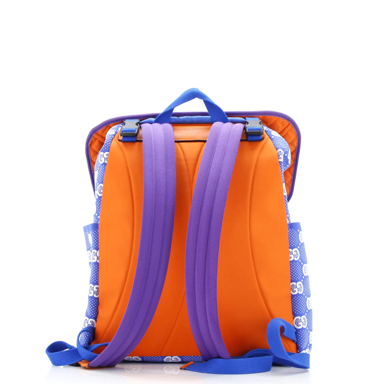 Panelled Double Buckle Backpack GG Jacquard Nylon and Rubber Large - Deep Luxury