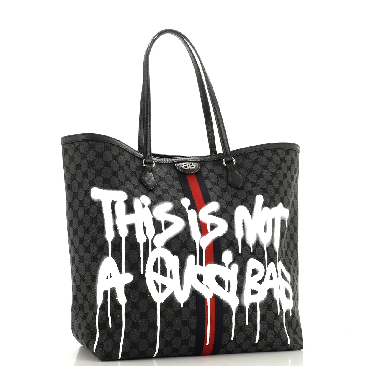 x Gucci The Hacker Project Tote Graffiti BB Canvas Large - Deep Luxury