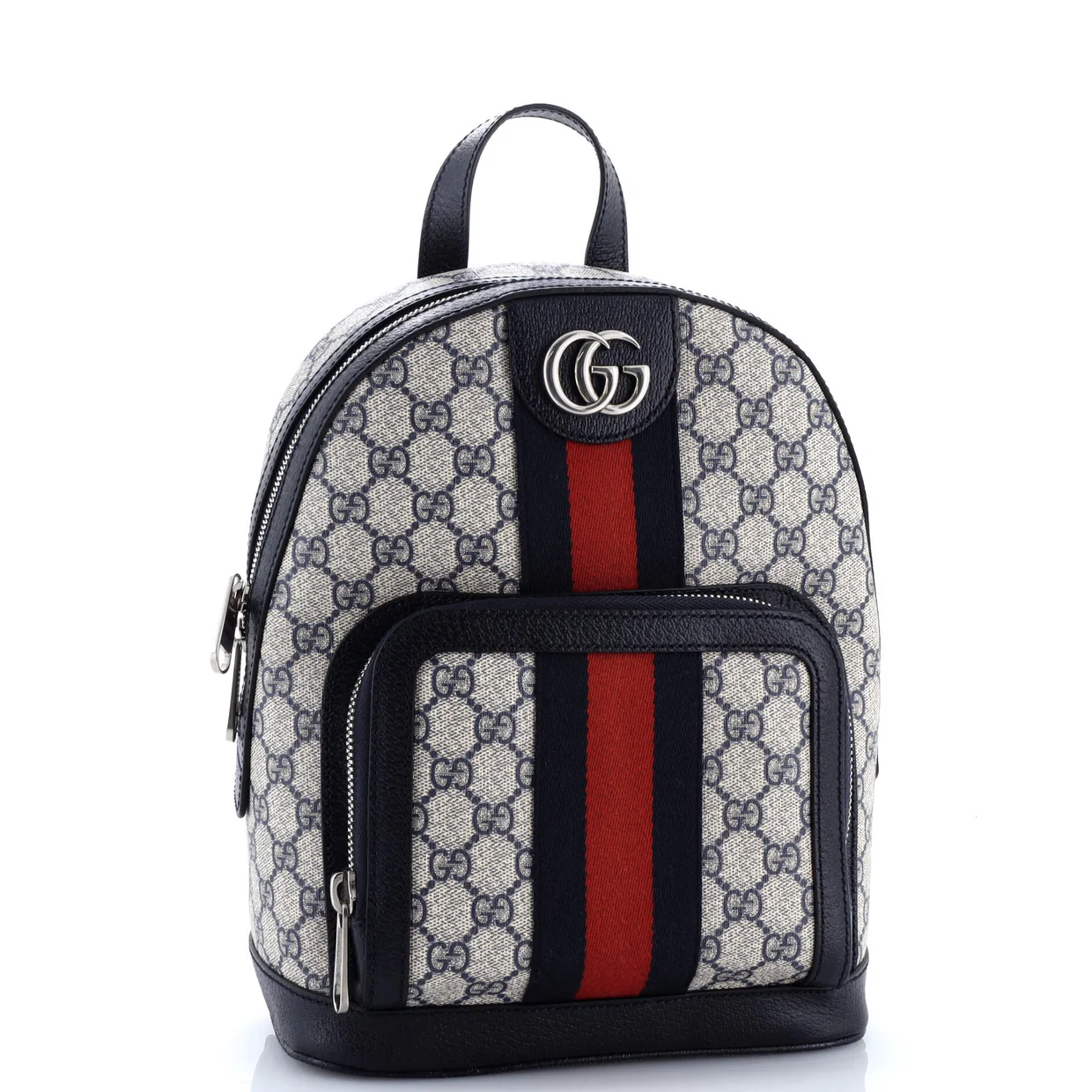 Ophidia Backpack GG Coated Canvas and Leather Small - Deep Luxury