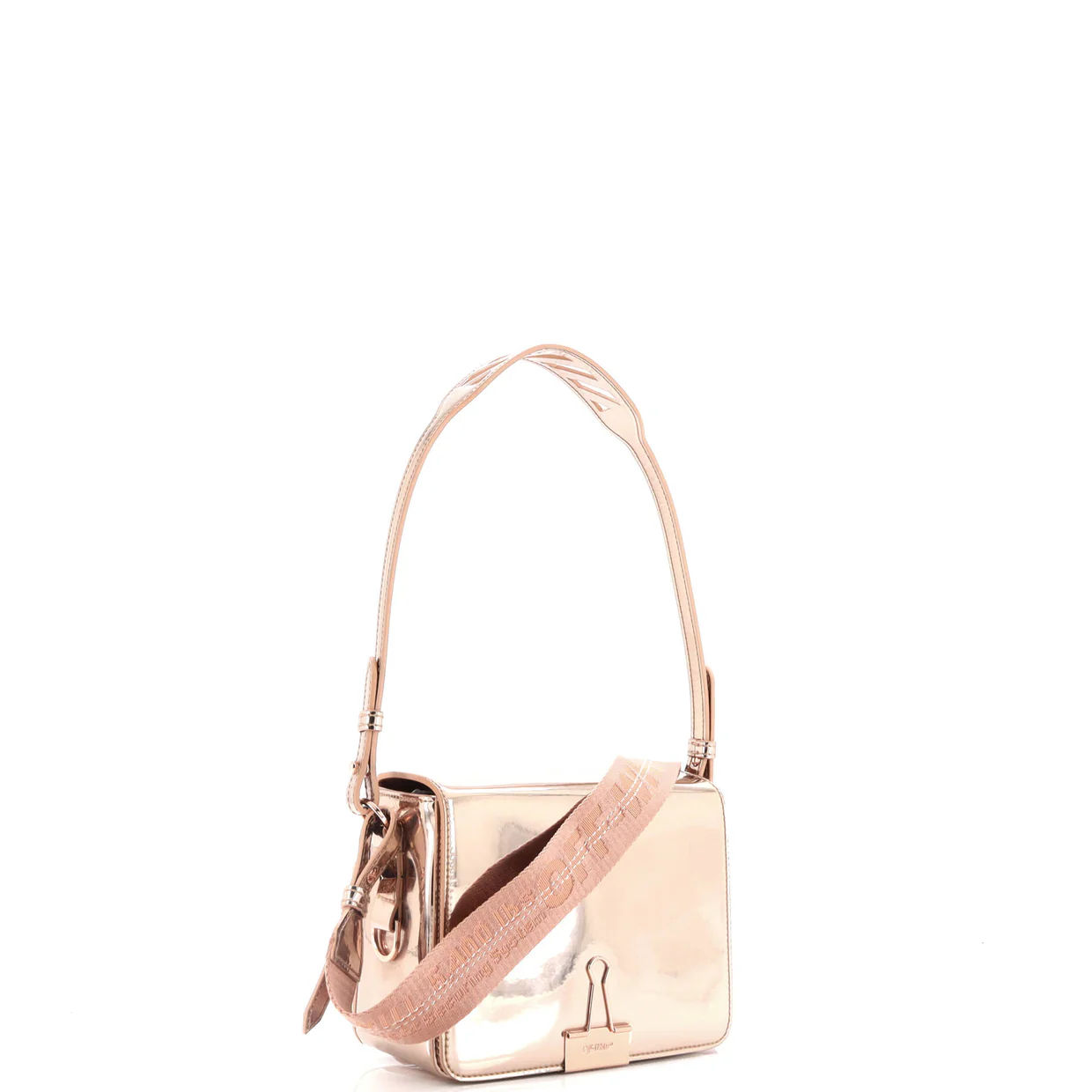Binder Clip Flap Bag Mirror Faux Leather Mini - Deep Luxury