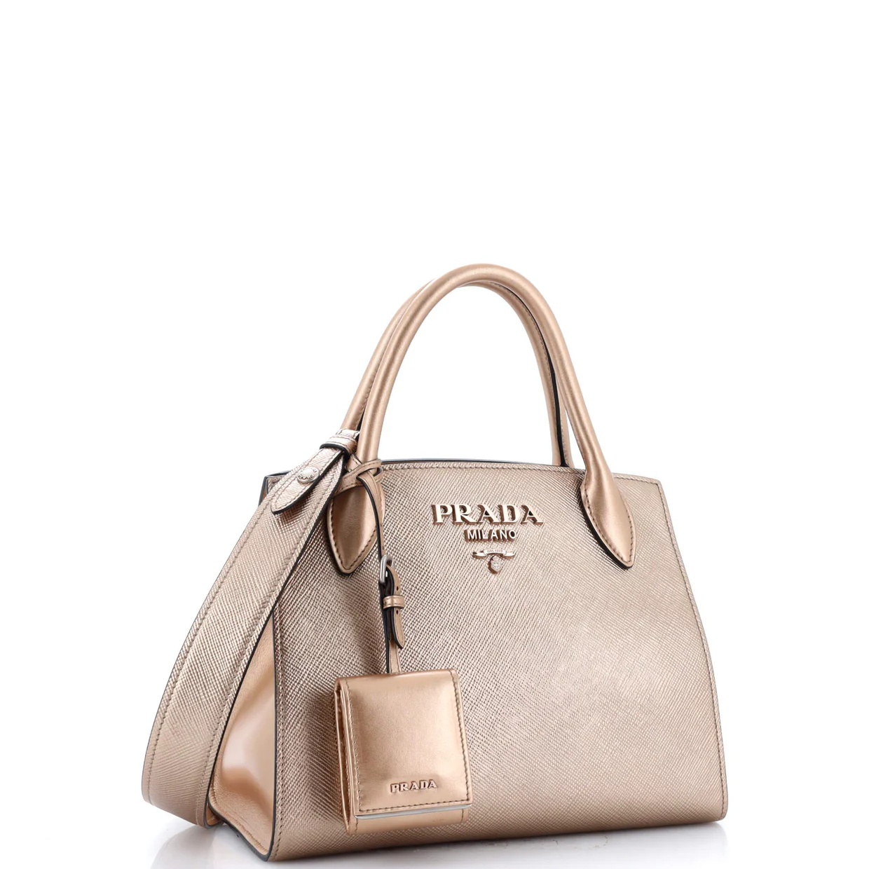 Monochrome Tote Saffiano with City Calf Small - Deep Luxury