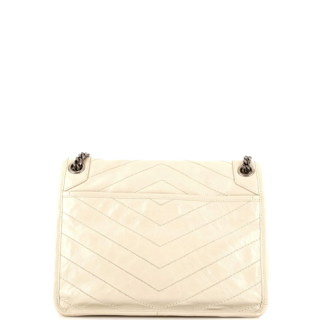 Niki Chain Flap Bag Matelasse Chevron Leather Medium - Deep Luxury
