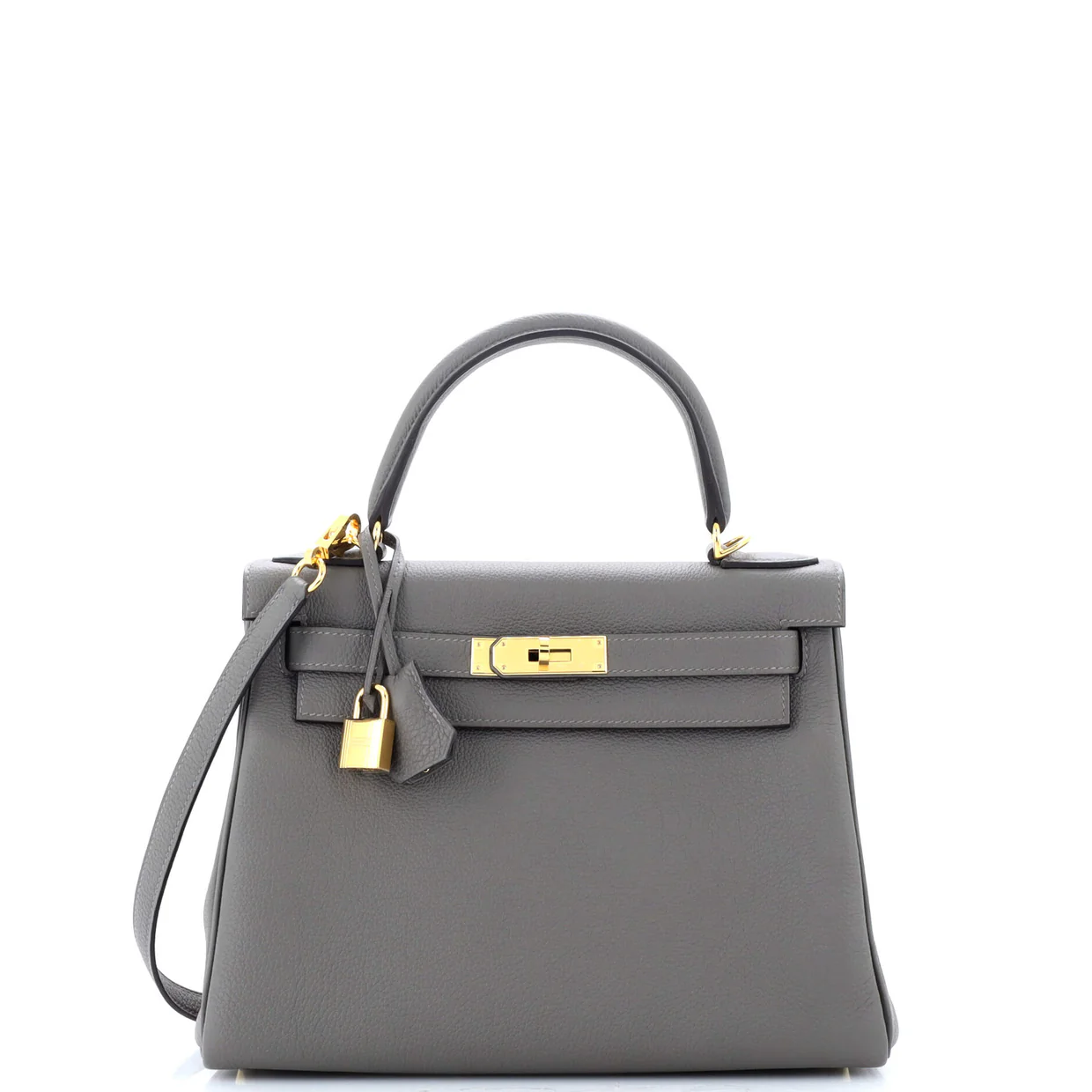 Kelly Handbag Grey Togo with Gold Hardware 28 - Deep Luxury