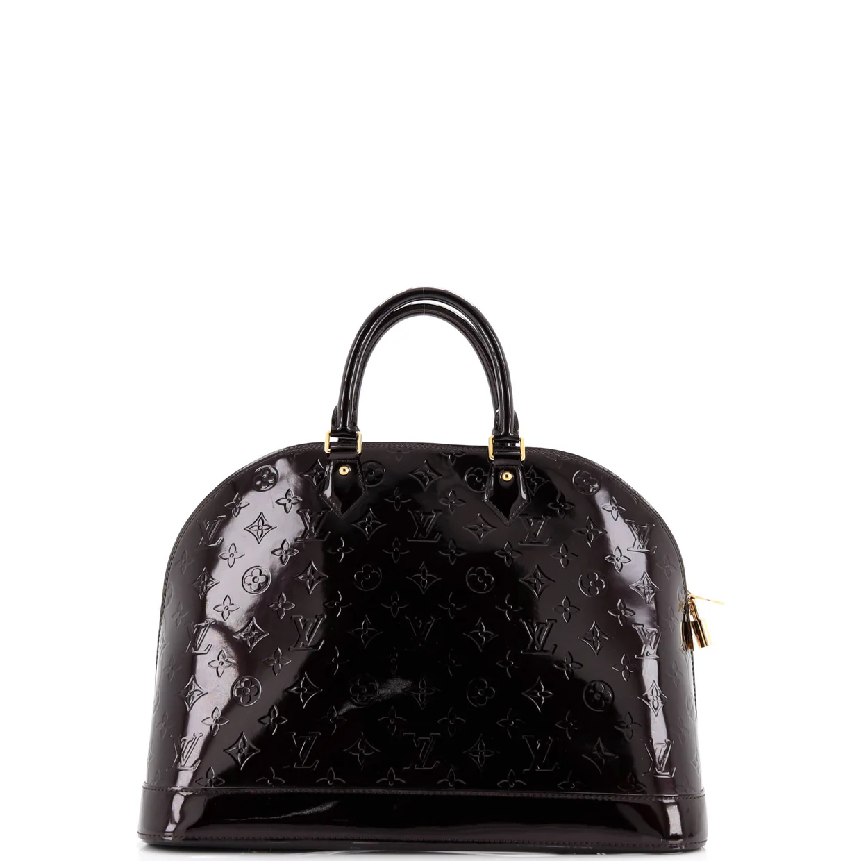 Alma Handbag Monogram Vernis GM - Deep Luxury