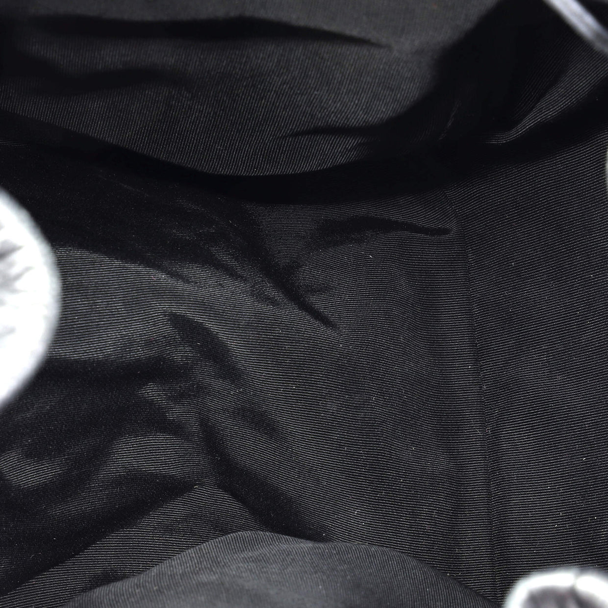 CC Chain Drawstring Bucket Bag Chevron Sheepskin Medium - Deep Luxury