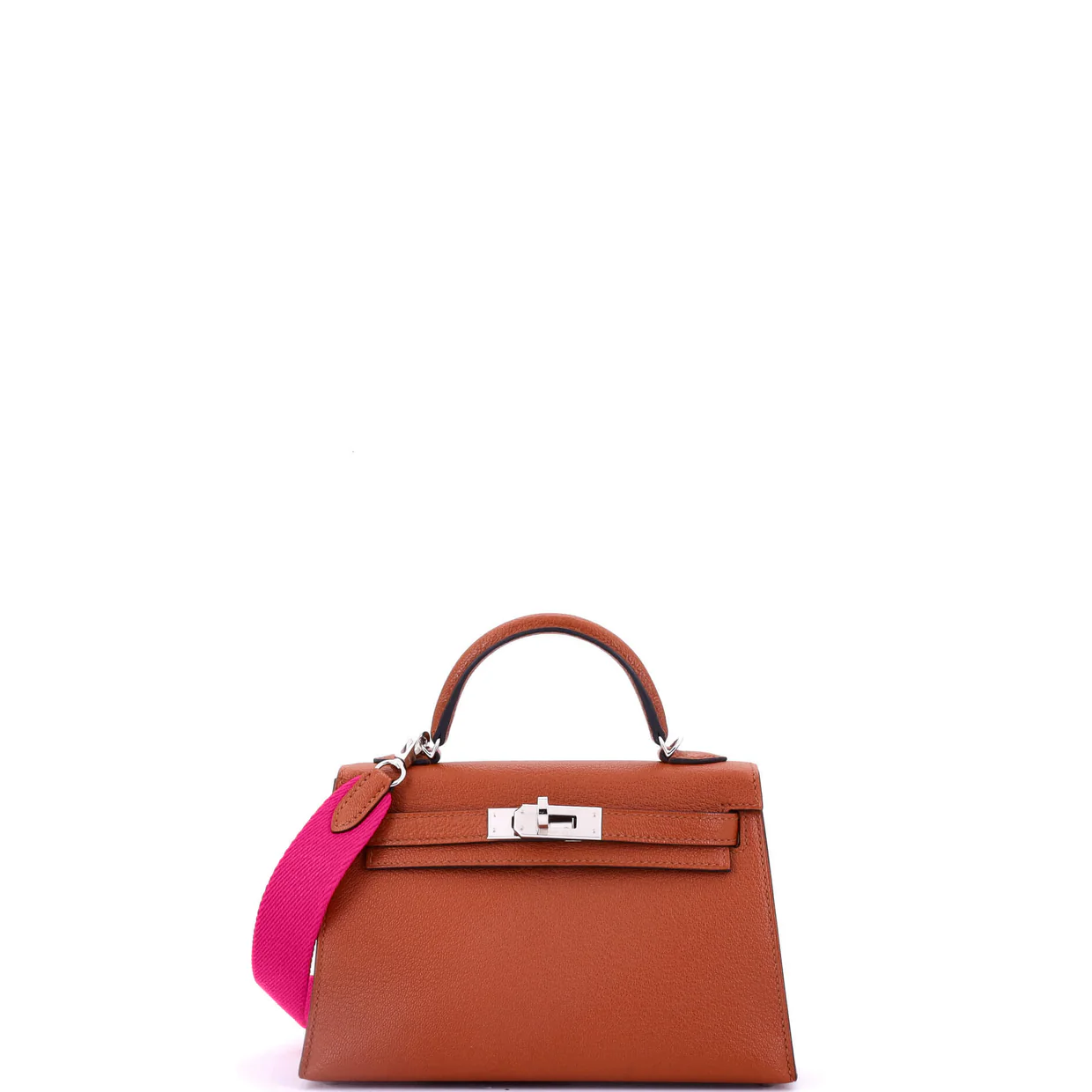Kelly Mini II Amazone Handbag Brown Chevre Mysore with Palladium Hardware 20 - Deep Luxury