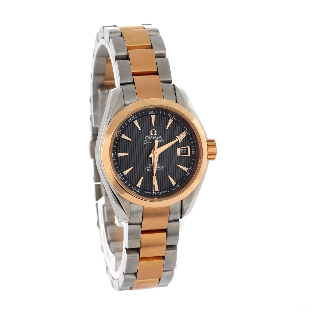 Seamaster Aqua Terra 150M Co-Axial Chronometer Automatic Watch Stainless Steel and Rose Gold 30 - Deep Luxury