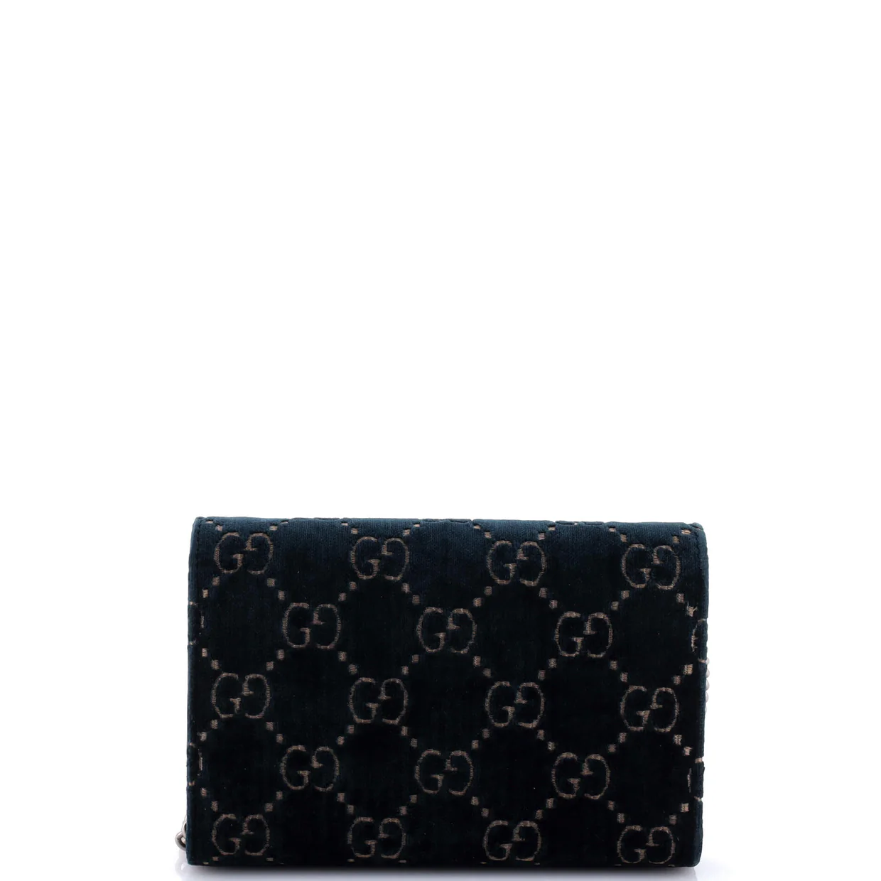 Dionysus Chain Wallet GG Velvet Small - Deep Luxury