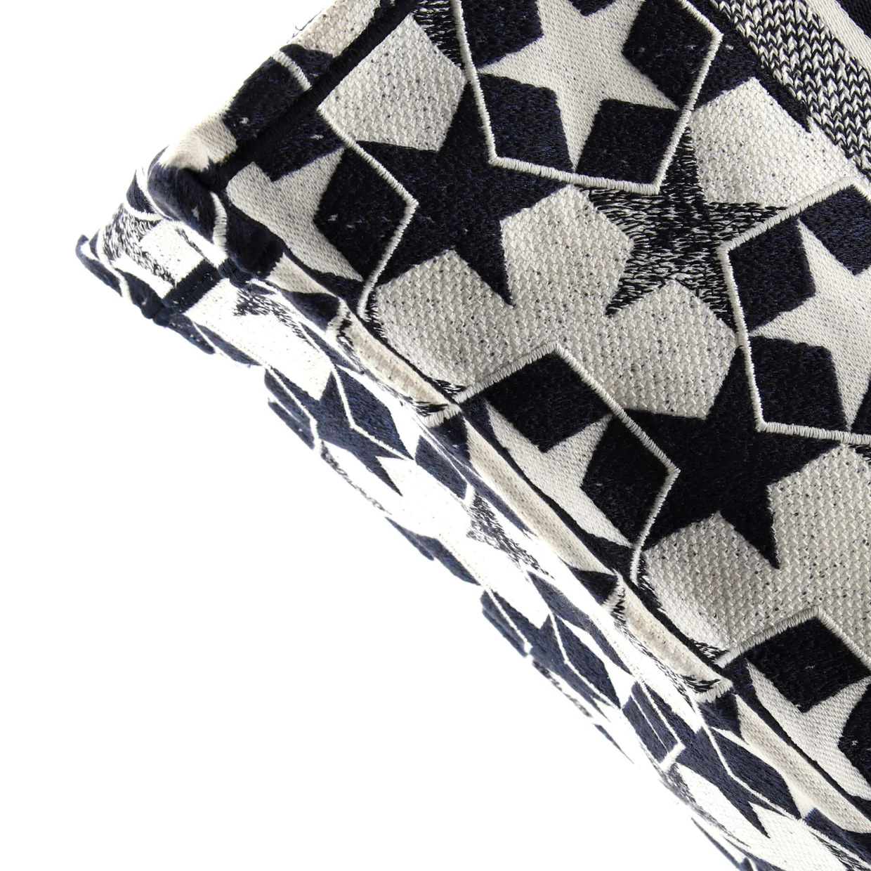 Book Tote Embroidered Canvas Large - Deep Luxury